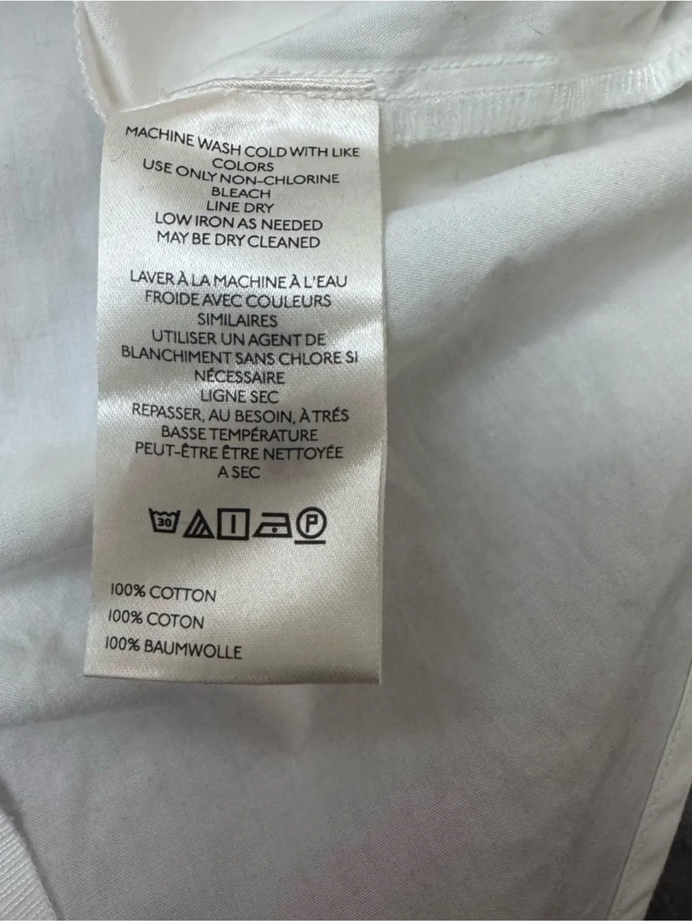 Anthropologie White Cotton Puff Sleeve Split Neck Blouse XL